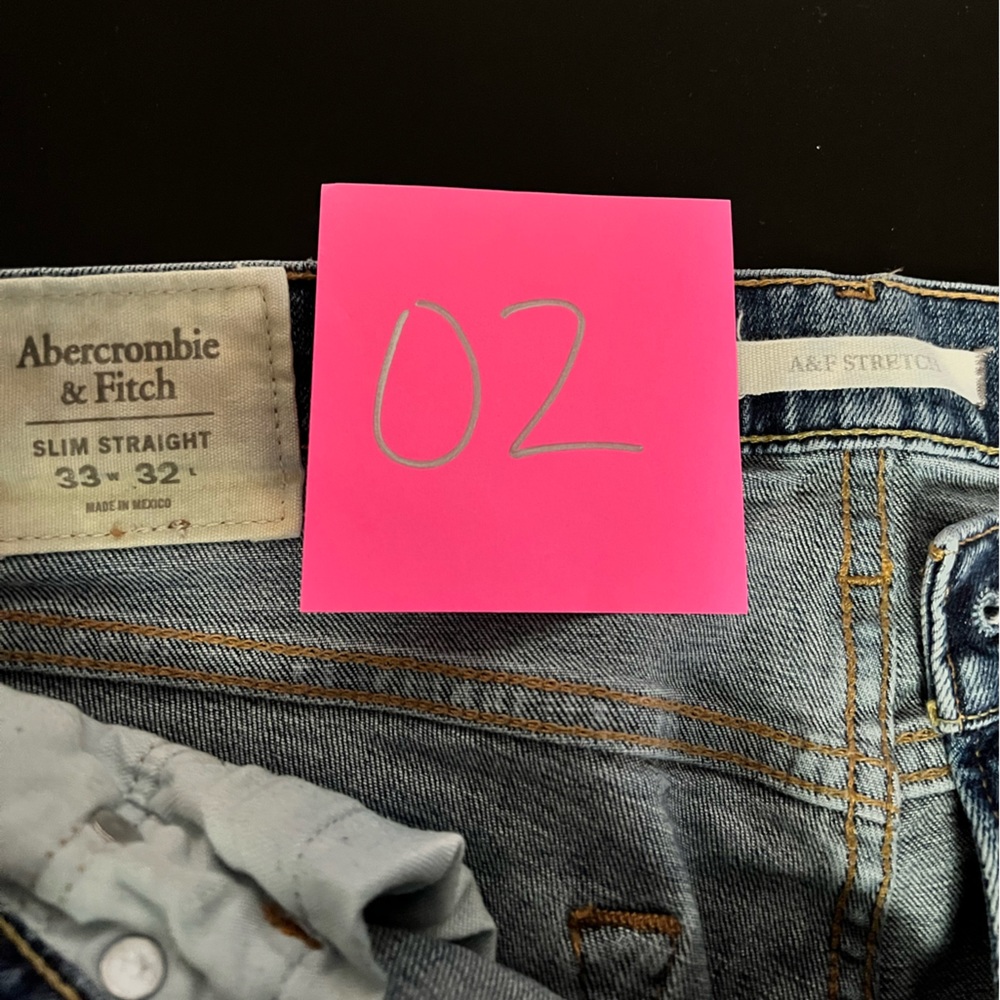 Abercrombie & Finch 33x32 slim straight jeans